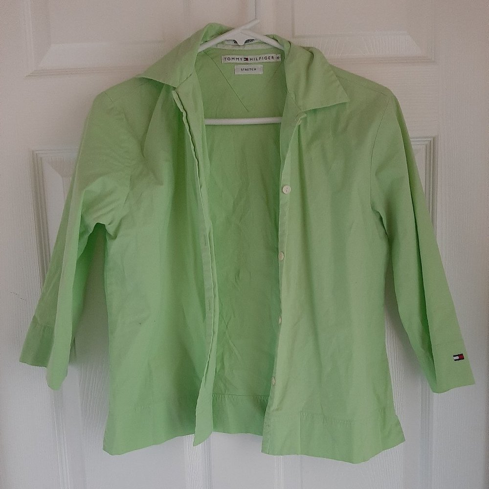 Tommy Hilfiger Light Green Button up